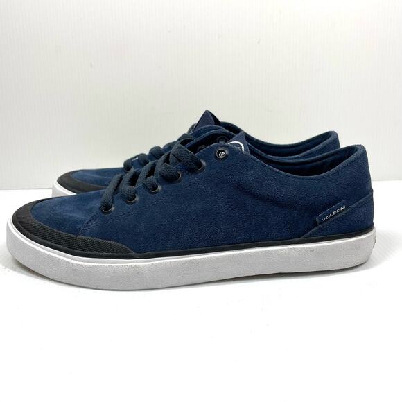 VOLCOM Leeds Blue Suede Skate Shoes Men's Size 8 Skater Sneakers Casual - Picture 2 of 14